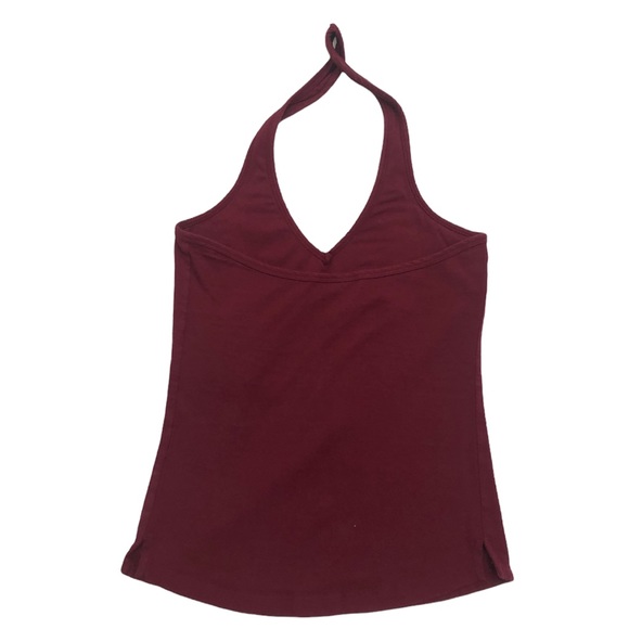 Burgundy Maroon Halter Top - Picture 3 of 3